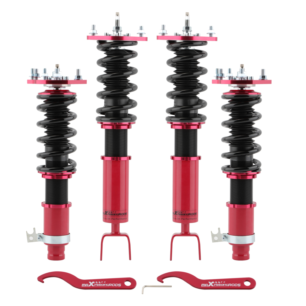 Compatible for Honda Prelude Full Damper Adjustable Coil Spring Strut Coilovers 1992 - 2001  Lowering Kit