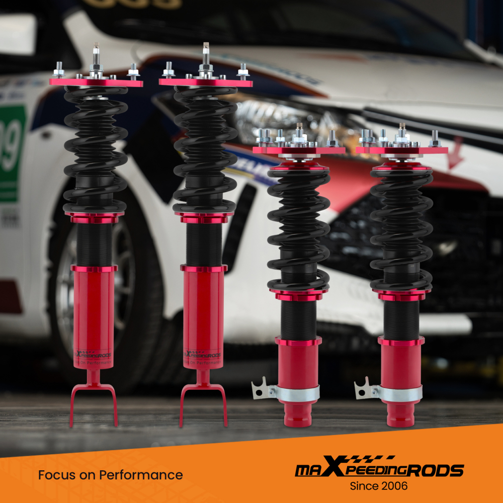Compatible for Honda Prelude Full Damper Adjustable Coil Spring Strut Coilovers 1992 - 2001  Lowering Kit