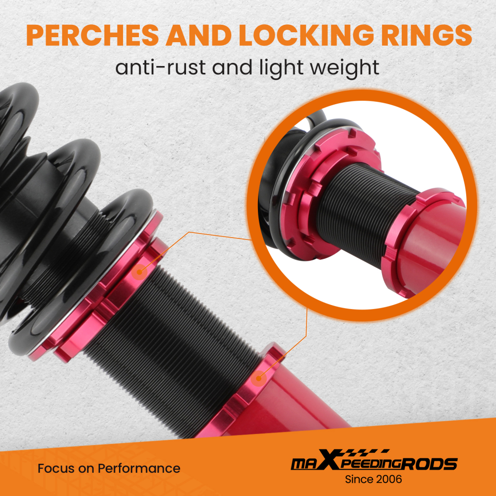 Compatible for Honda Prelude Full Damper Adjustable Coil Spring Strut Coilovers 1992 - 2001  Lowering Kit