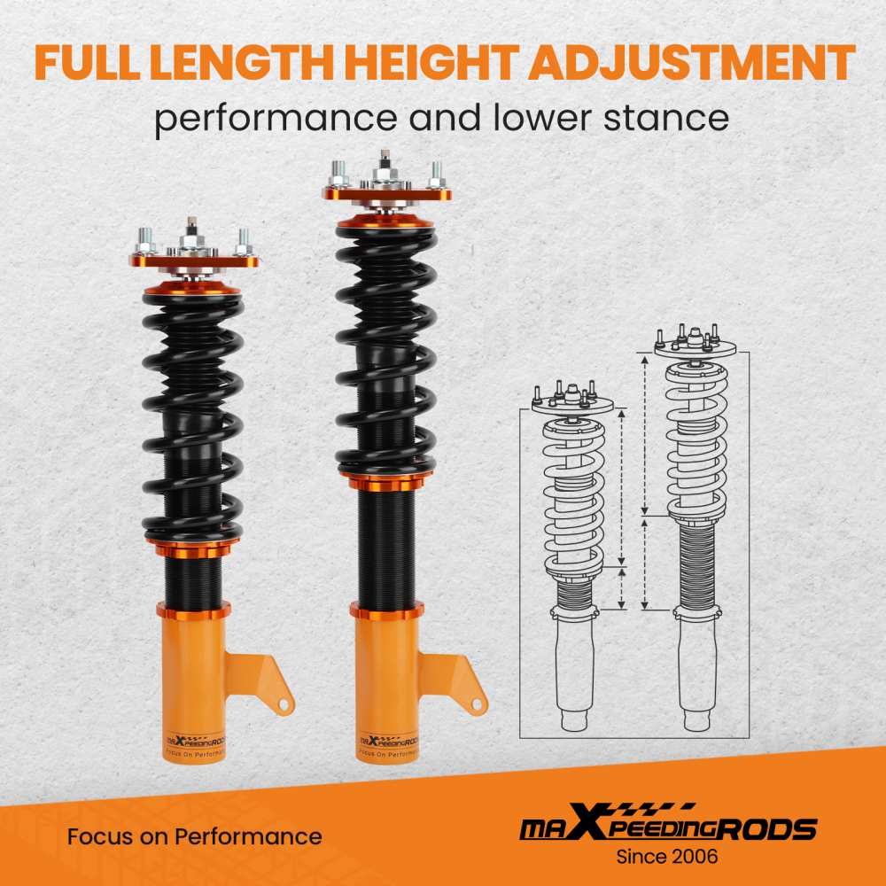 Suspension Coilovers compatible for Mazda 323 BJ Protege Allegro 99-03 compatible for Ford 24 Ways damper force Lowering Kit