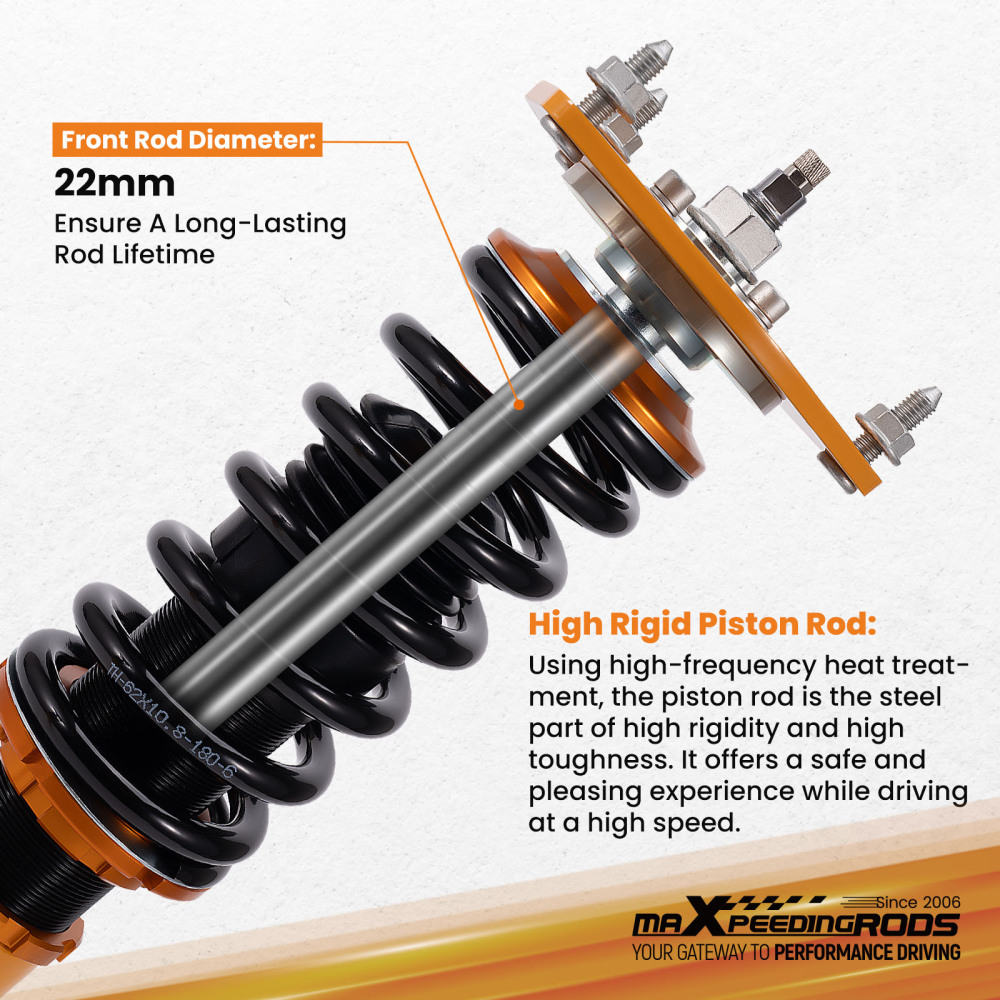 24 Ways Adjustable Damper Coilover Shock Struts compatible for Mini Cooper R56 2007-2013