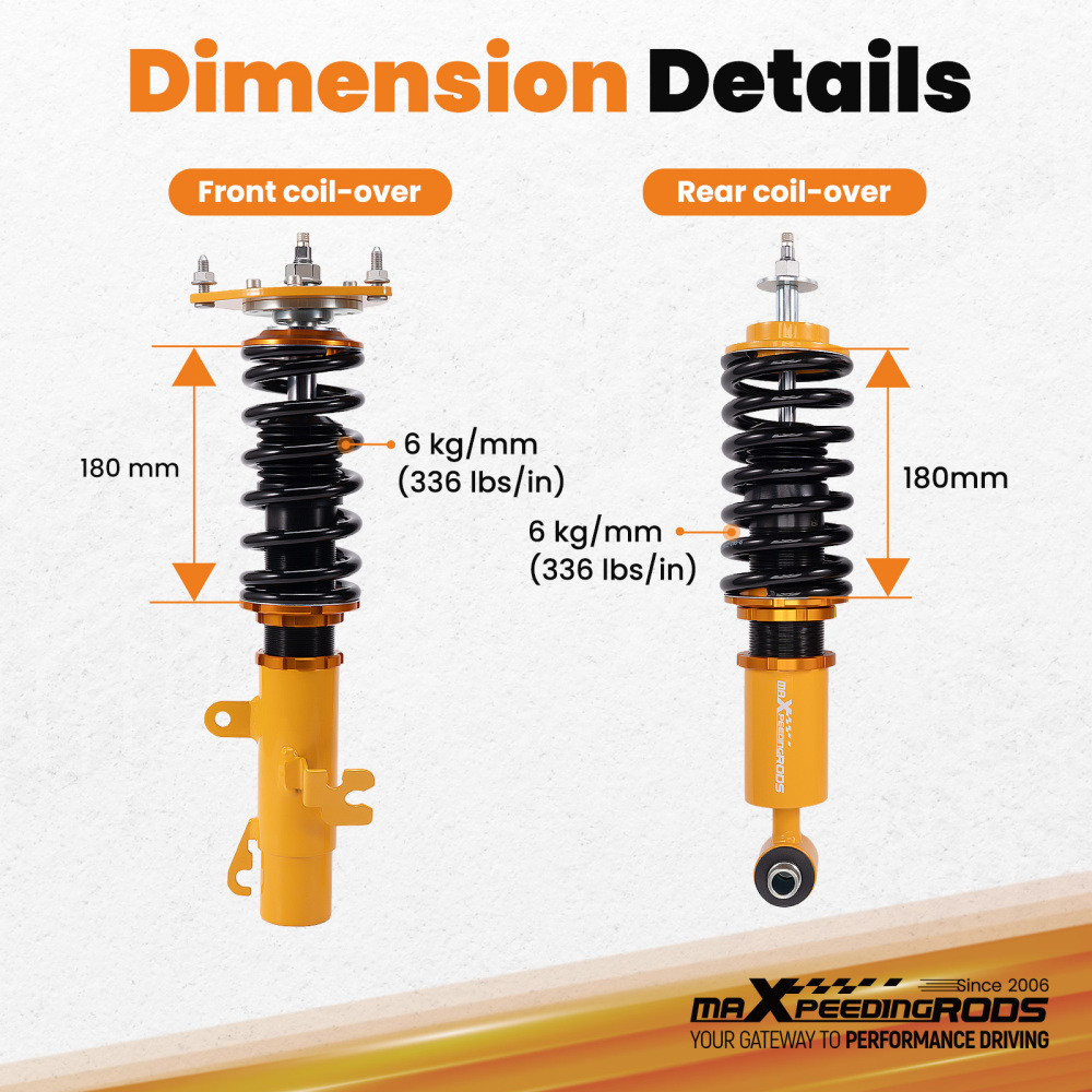 24 Ways Adjustable Damper Coilover Shock Struts compatible for Mini Cooper R56 2007-2013