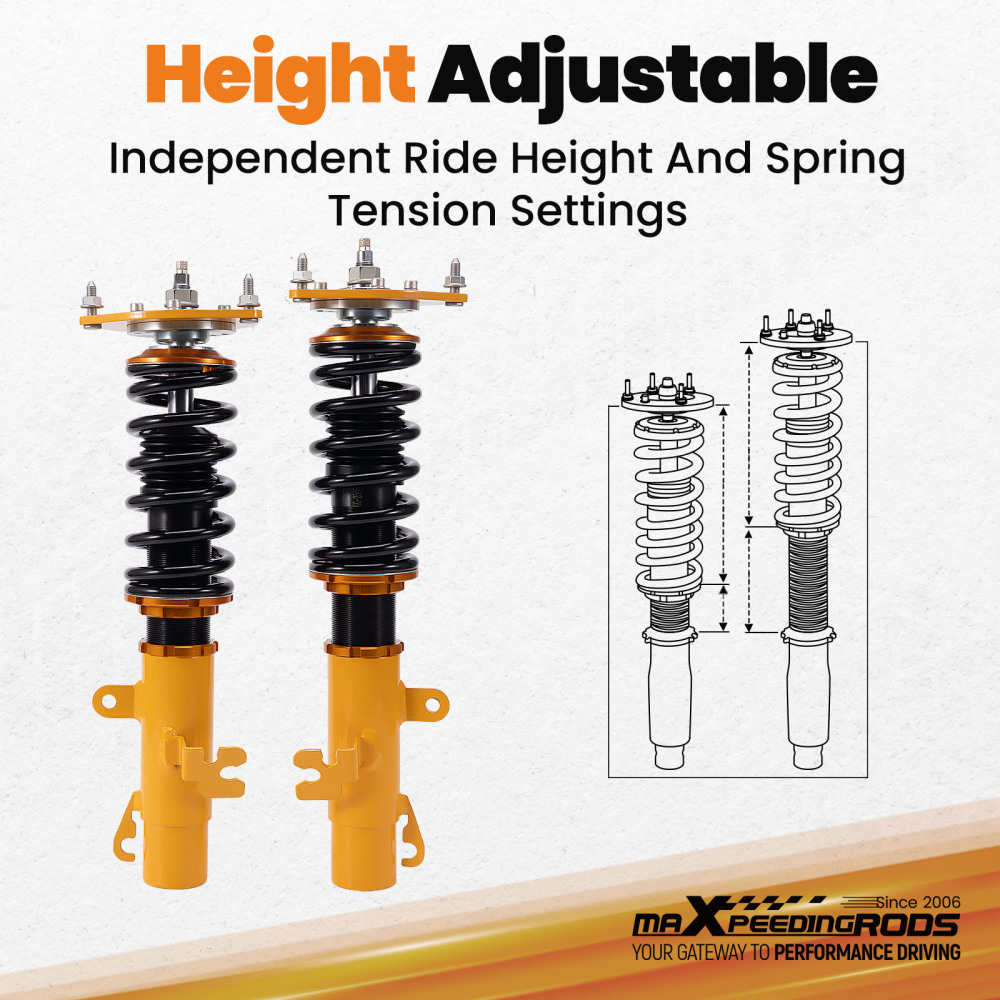 24 Ways Adjustable Damper Coilover Shock Struts compatible for Mini Cooper R56 2007-2013