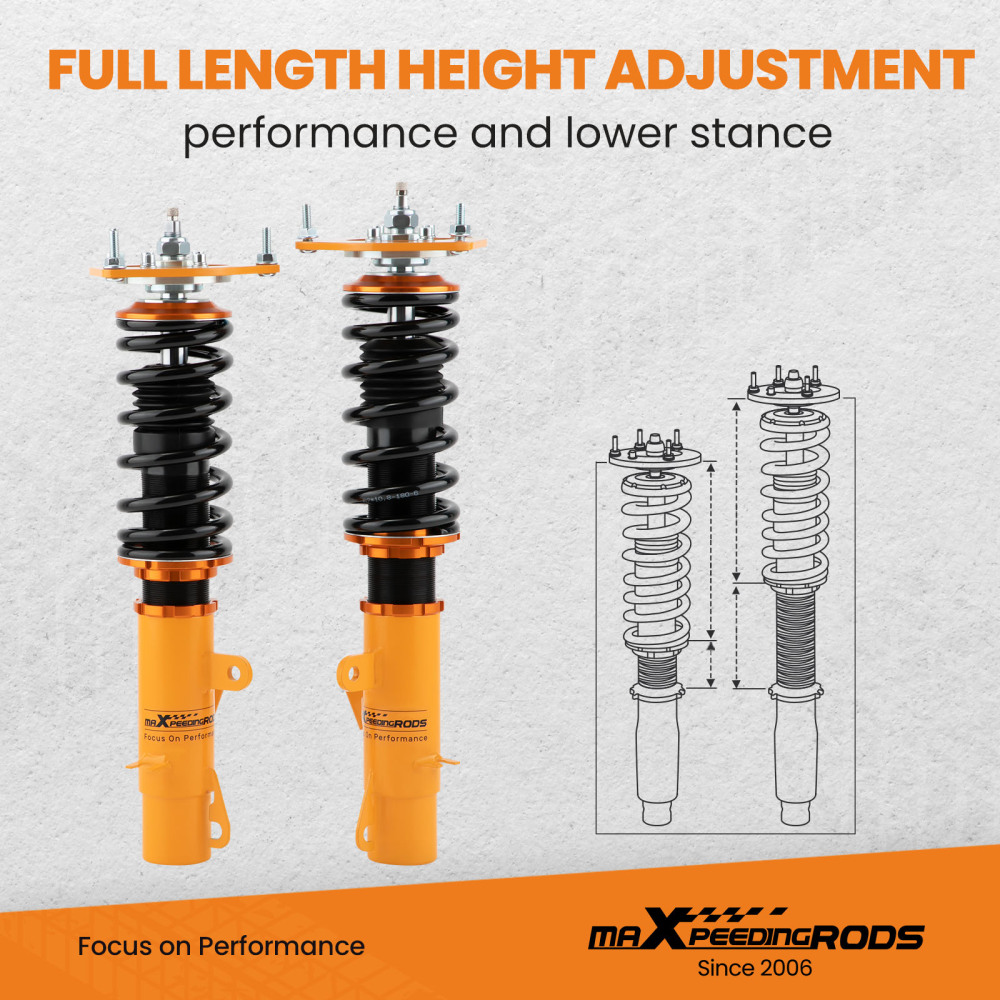 Full Coilover Suspension Kit compatible for Mini R55 Clubman Cooper One Estate 2007–2014