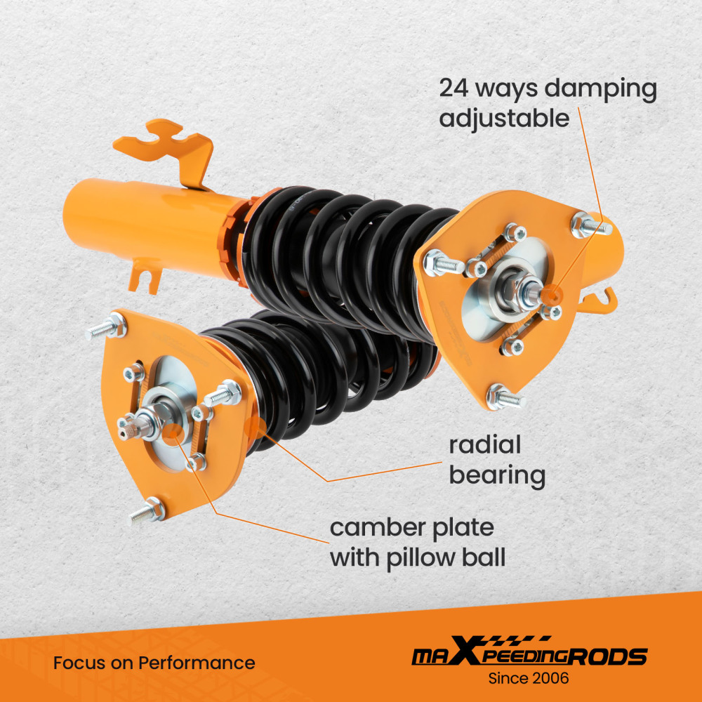 Height Adjustment Coilover compatible for Mini Clubman R55 Wagon Cooper S 4cyl 2007–2014