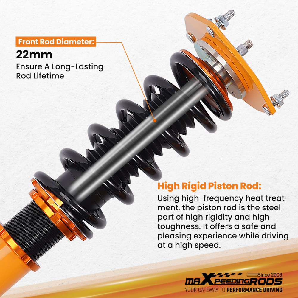 CoilOvers 24 Way Damper Suspension compatible for Volvo S70 98-00 Spring Shock Absorbers