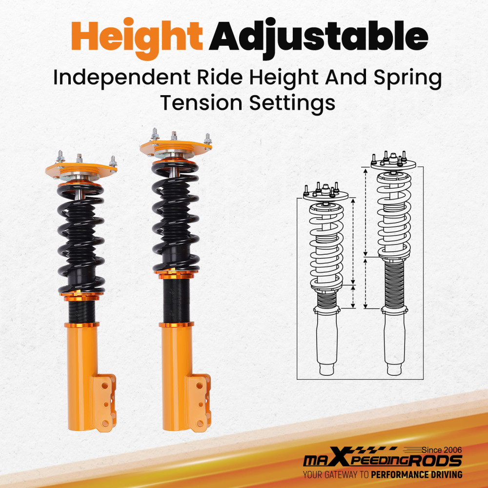 CoilOvers 24 Way Damper Suspension compatible for Volvo S70 98-00 Spring Shock Absorbers