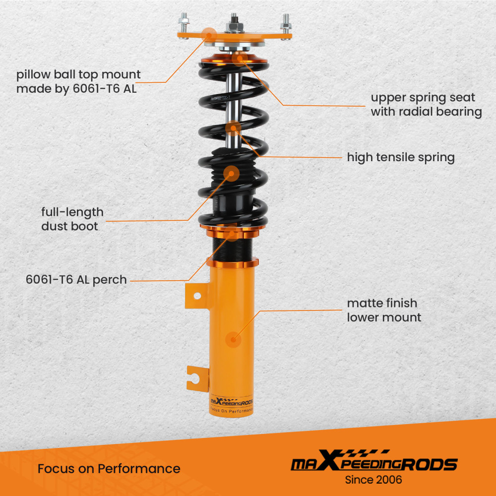 Coilovers Shocks Struts compatible for Volvo S70 C70 V70 1998-2001 compatible for Volvo 850 1992-1997