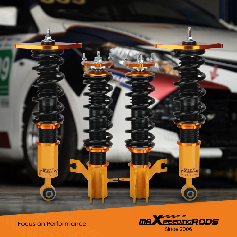 Absorbers Coilovers Kits 24-Steps Adj. Damper compatible for nissan sentra coilovers B15 00 -06 Strut lowering kit