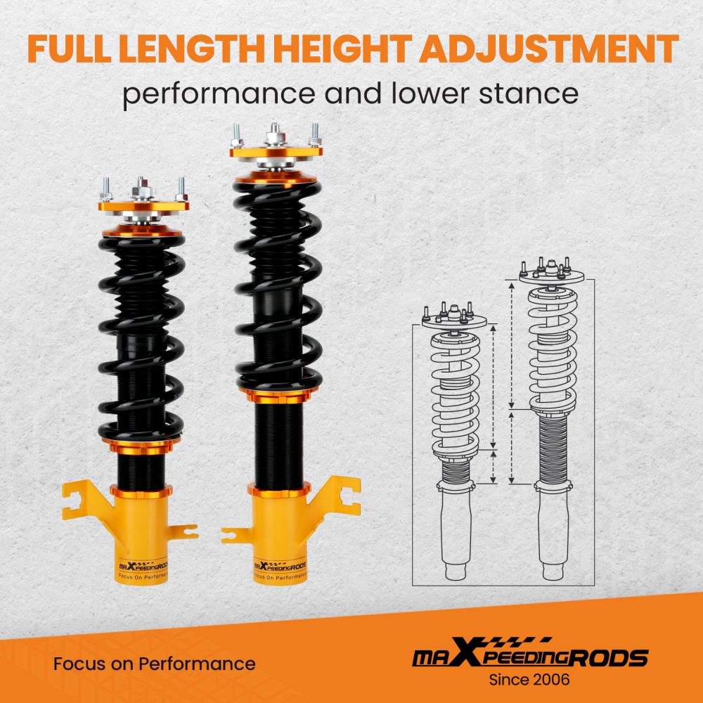 Compatible for Nissan sentra coilovers 00-06 Shocks Adj. Height Coilovers Suspension Coil Spring Kitslowering kit