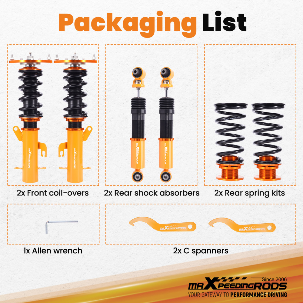 24 Level Damper Coilovers Suspension Kit compatible for Nissan Sentra 07-12 Shocks Struts
