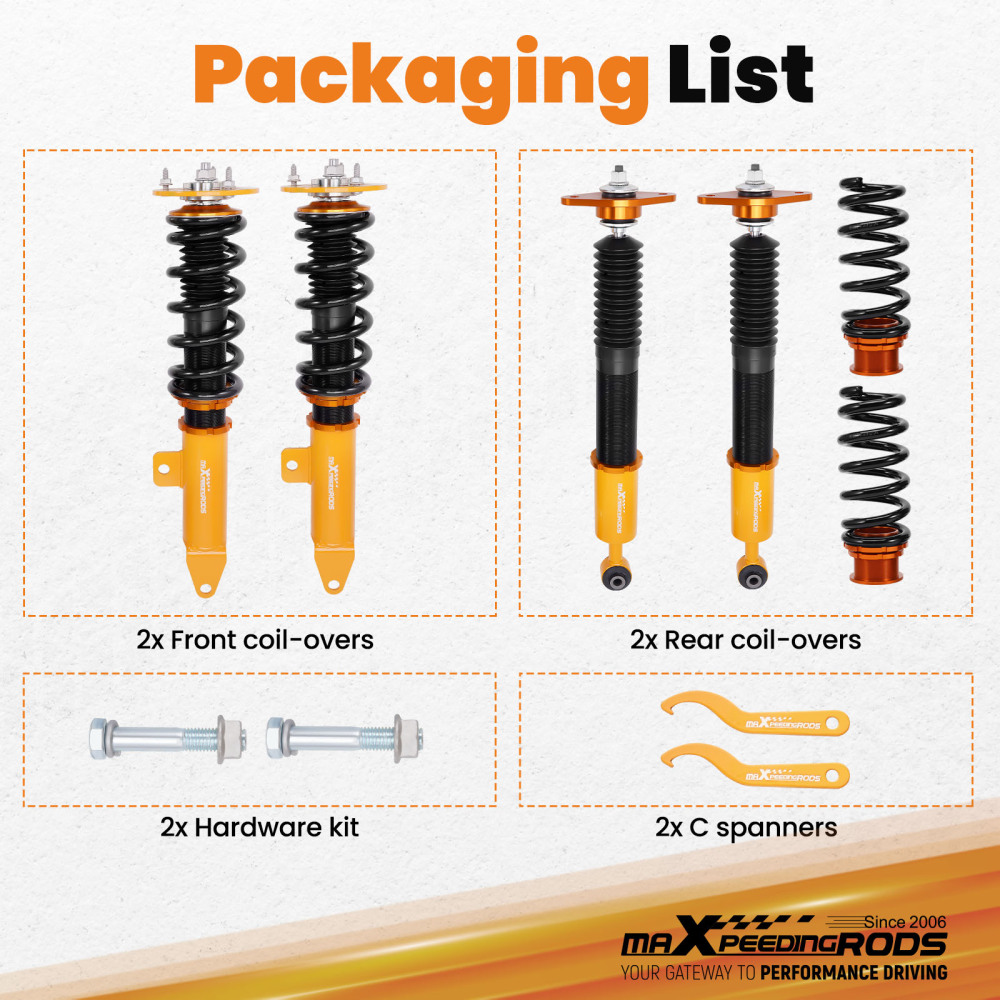 Racing Adj. Coperchi di altezza compatibile per DODGE CHARGER CHALLENGER MAGNUM compatibile per CHRYSLER 300C Lowering Kit