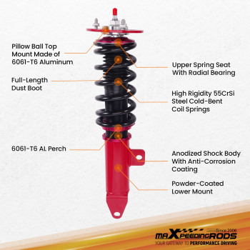 MaXpeedingrods Front Coilovers Suspension compatible for Dodge Charger 2006-2010 RWD SRT8