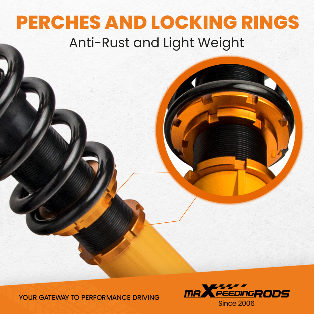 24 Way Damper Adjustable Coilover Lowering Kit Compatible for Dodge Charger 06-10 SRT-8 RWD