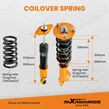 Coilover Suspension Kit compatible for Dodge Charger compatible for CHRYSLER 300C 06-10 and compatible for SRT-8 Coilovers Lowering Kit