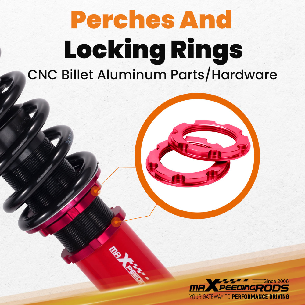 MaXpeedingrods Coilovers Lowering Kit compatible for Subaru WRX STI 2008-14 Adj. Height