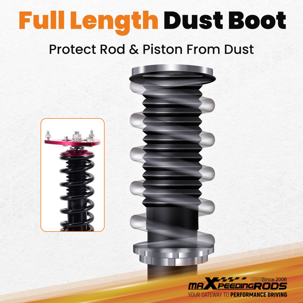 MaXpeedingrods Coilovers Lowering Kit compatible for Subaru WRX STI 2008-14 Adj. Height