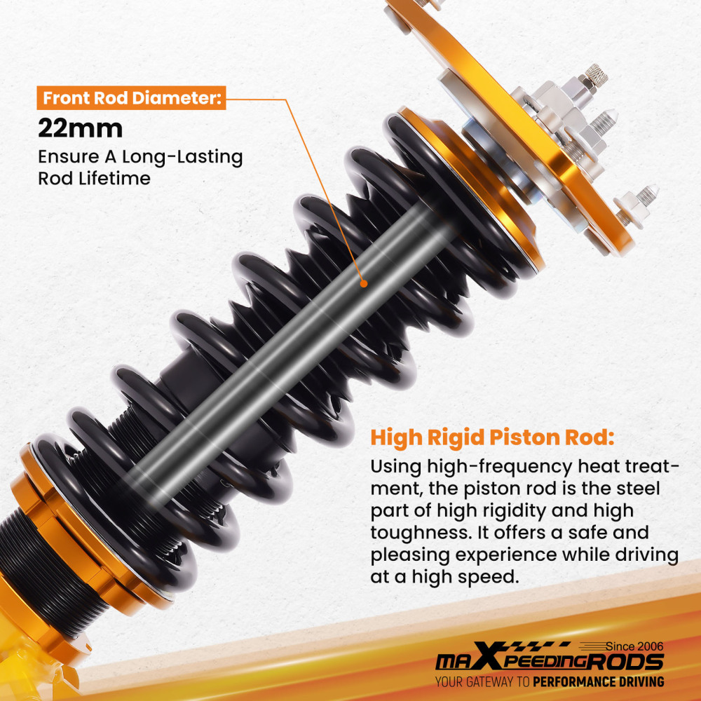 24 Levels Damper Coilover Shocks Kit compatible for Subaru BRZ compatible for Scion FRS FR-S GT86 86 13-20