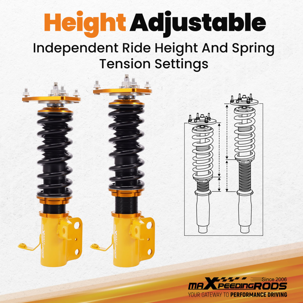 24 Levels Damper Coilover Shocks Kit compatible for Subaru BRZ compatible for Scion FRS FR-S GT86 86 13-20