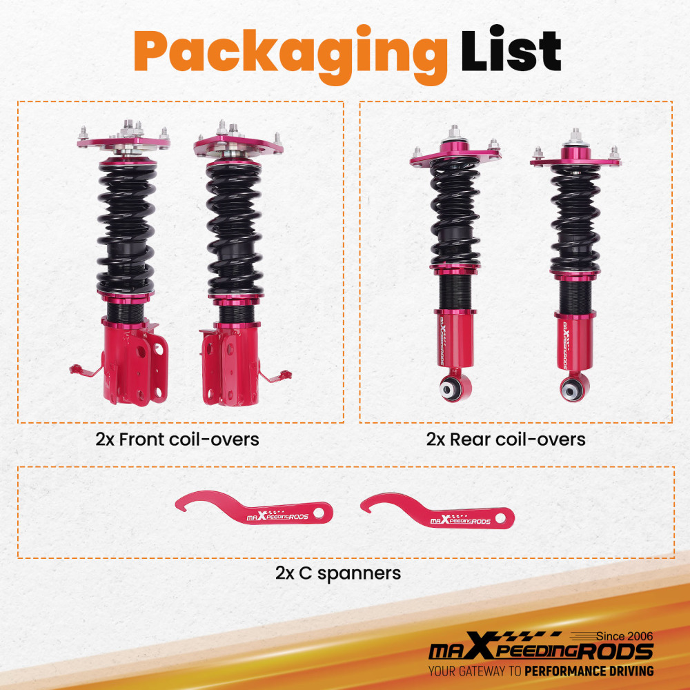 Coilovers Lowering Kit compatible for Toyota 86 for GT86 FT86 12+ ZN6 Shocks Struts