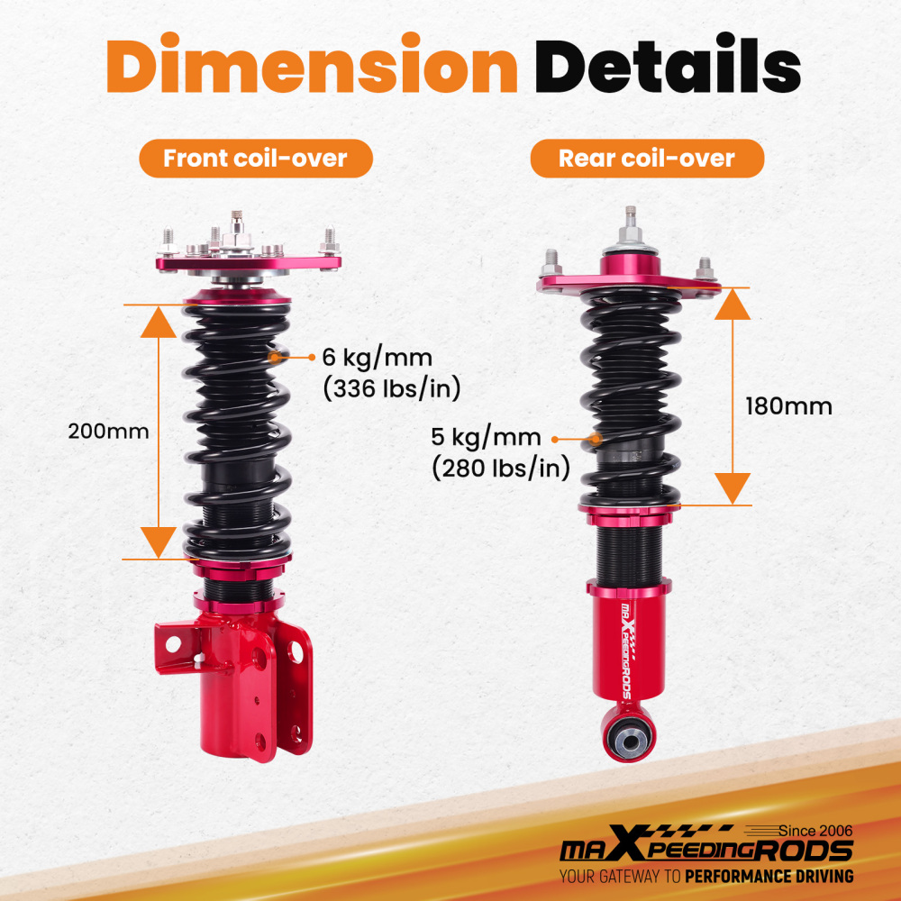 Damper Adjustable Coilovers compatible for Scion FRS FR-S compatible for Subaru BRZ compatible for Toyota 86 GT86 13-20