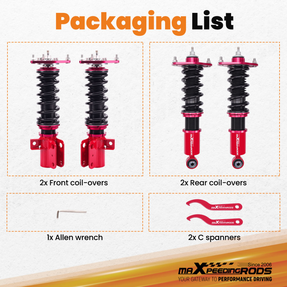 Damper Adjustable Coilovers compatible for Scion FRS FR-S compatible for Subaru BRZ compatible for Toyota 86 GT86 13-20