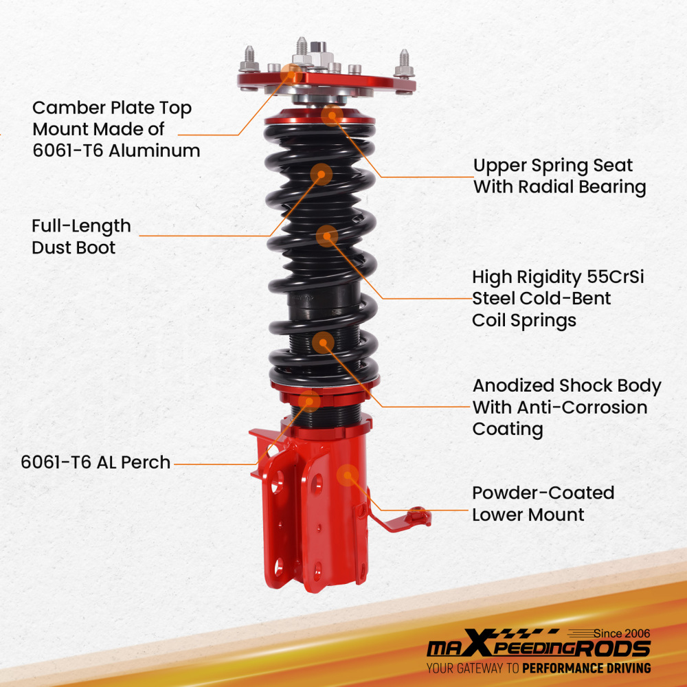 MaXpeedingrods Coilovers Suspension compatible for Subaru BRZ compatible for Toyota 86 compatible for Scion FR-S 12-22
