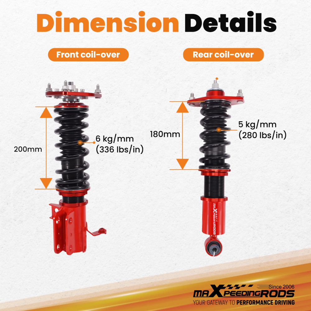 MaXpeedingrods Coilovers Suspension compatible for Subaru BRZ compatible for Toyota 86 compatible for Scion FR-S 12-22