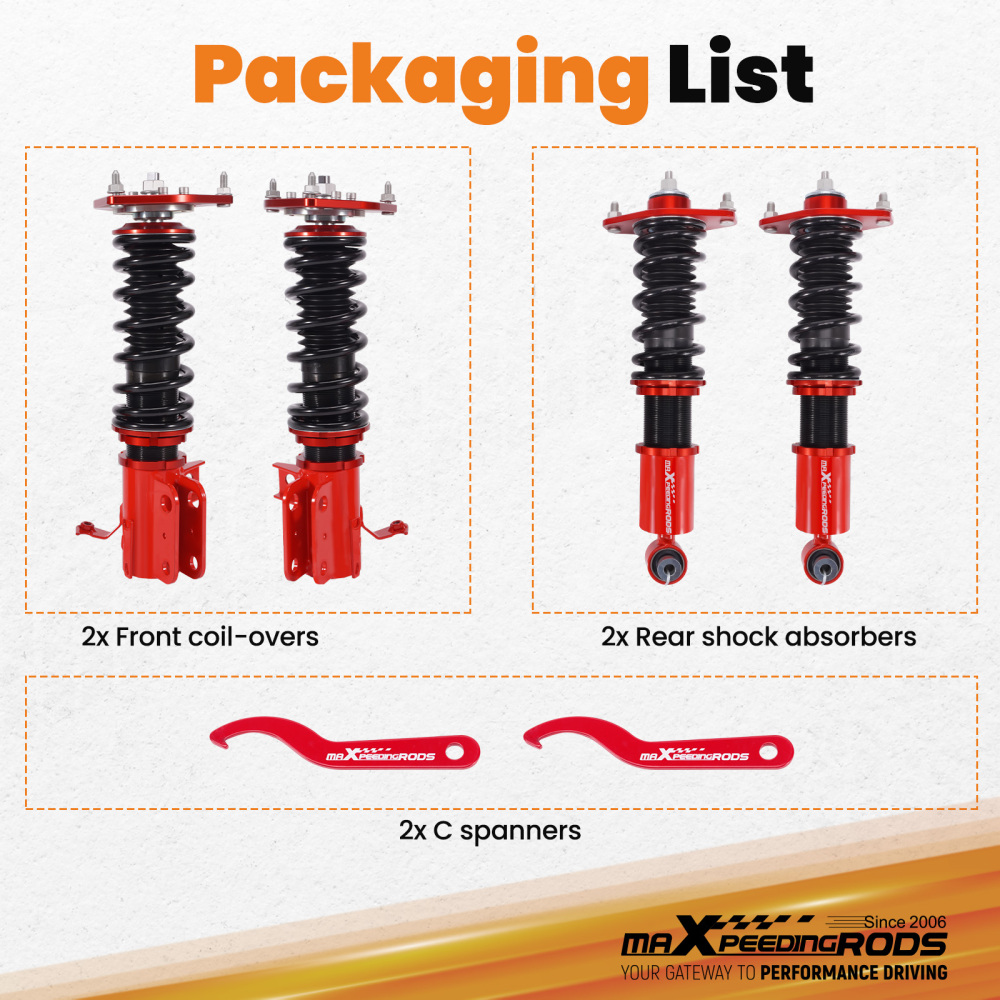 MaXpeedingrods Coilovers Suspension compatible for Subaru BRZ compatible for Toyota 86 compatible for Scion FR-S 12-22