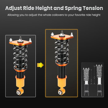 Ammortizzatori Anteriori E Posteriori compatibile per Subaru Forester Mk 3 09-13 Coilovers Lowering Kit