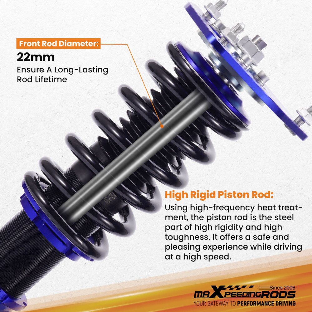 Kit Assetto Coilover Ammortizzatori compatibile per Subaru Impreza WRX/STI GDA GDB 2002-2007