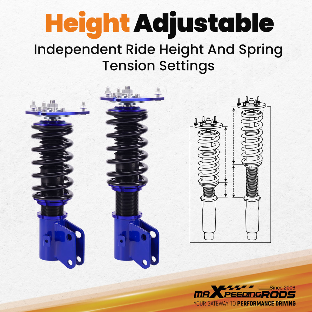 Kit Assetto Coilover Ammortizzatori compatibile per Subaru Impreza WRX/STI GDA GDB 2002-2007