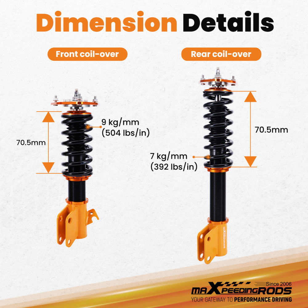 Ammortizzatore della Sospensione compatibile per Subaru IMPREZA STi GDB 2002-2007  Lowering Kit