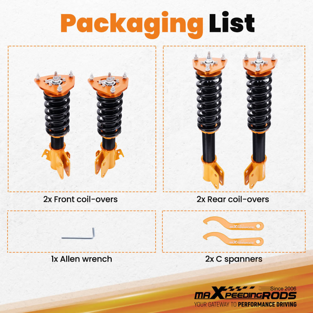 Ammortizzatore della Sospensione compatibile per Subaru IMPREZA STi GDB 2002-2007  Lowering Kit