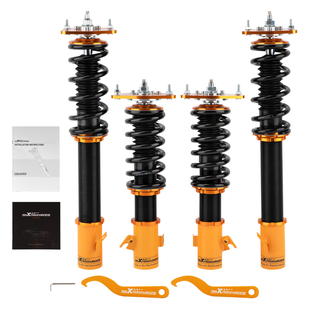 Compatible for SUBARU IMPREZA 2000.08-2007.06 24 Ways Adjustable Coilover Struts Lowering Kit 