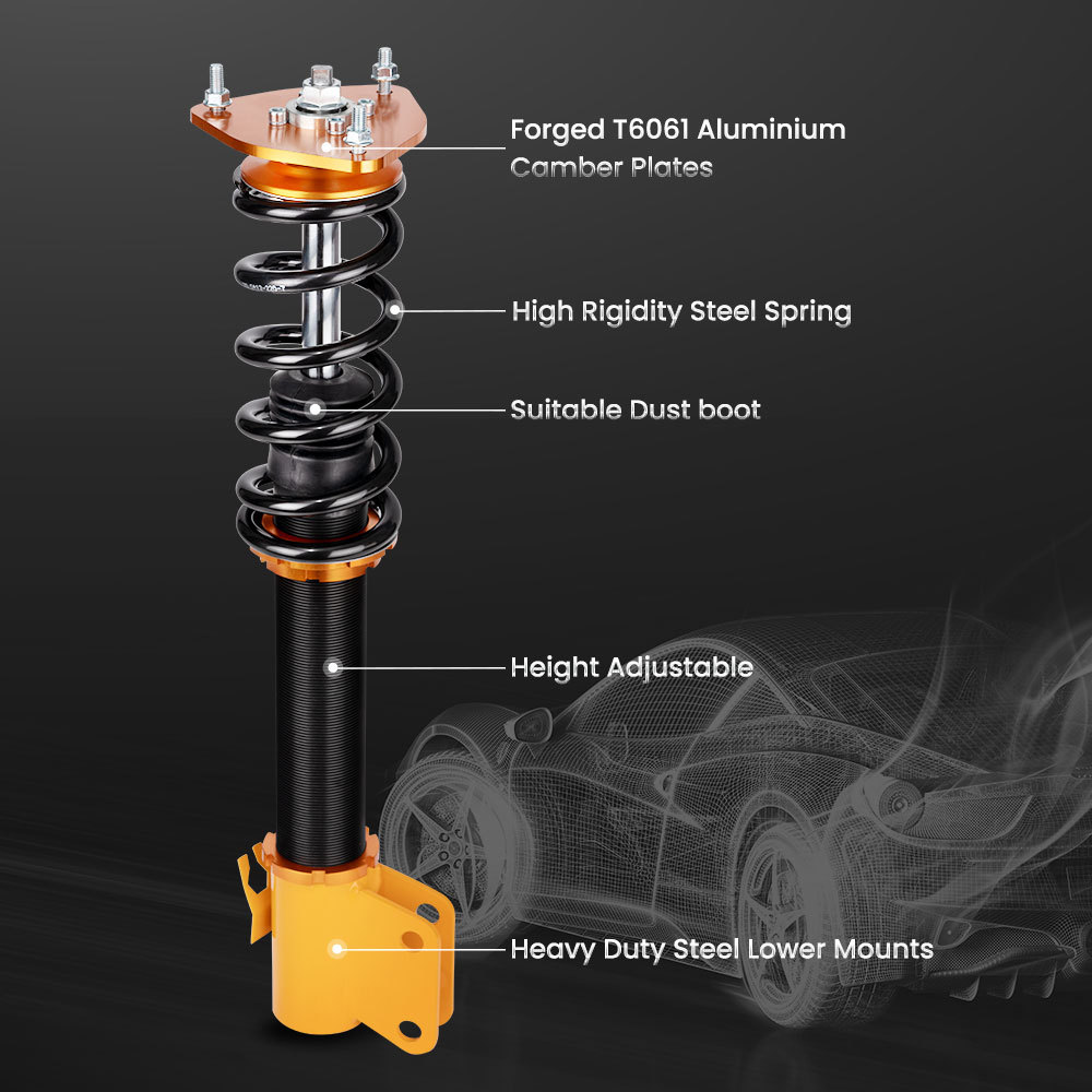 Compatible for Subaru Impreza 02-07EJ20 EJ25 GDB Adj Height Coilovers Spring strutslowering kit