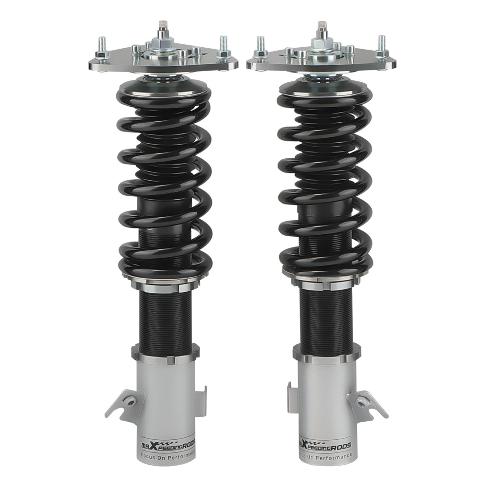 Compatible for Subaru Impreza 2002 - 2007 GDB GDA 24 Ways Adjustable Coilover Suspension Kit Grey Lowering Kit