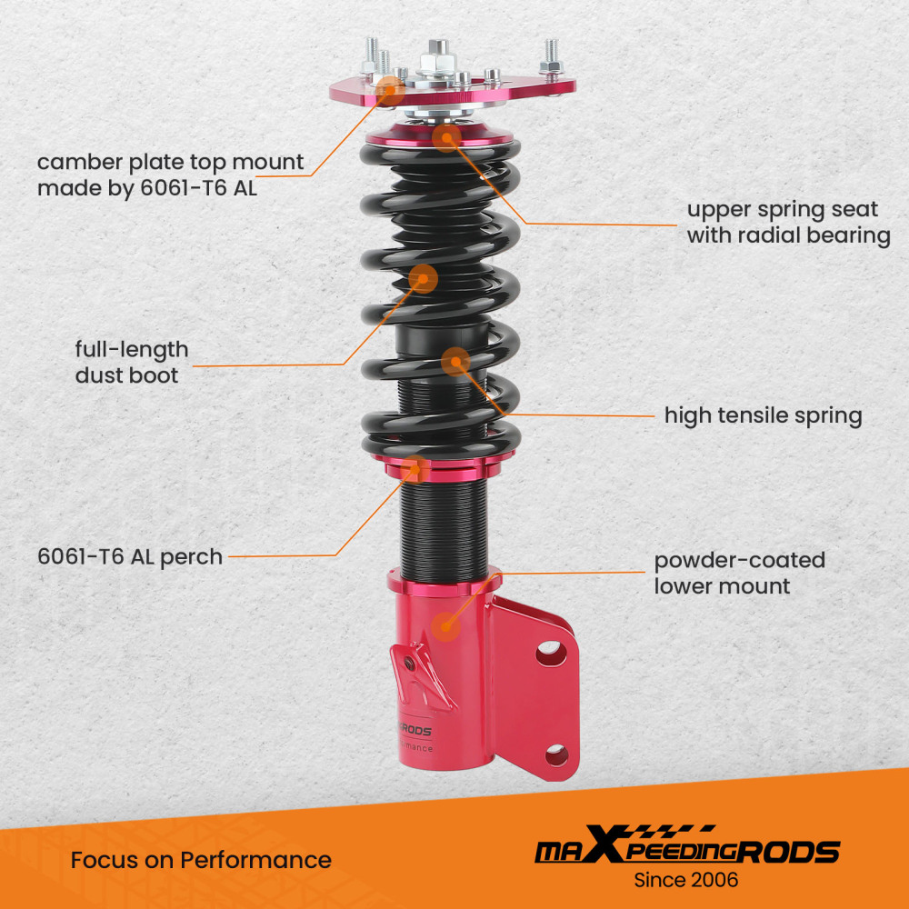 Coilover Suspension Shock Coilovers Compatible for SUBARU IMPREZA 2000.08-2007.06 Lowering Kit