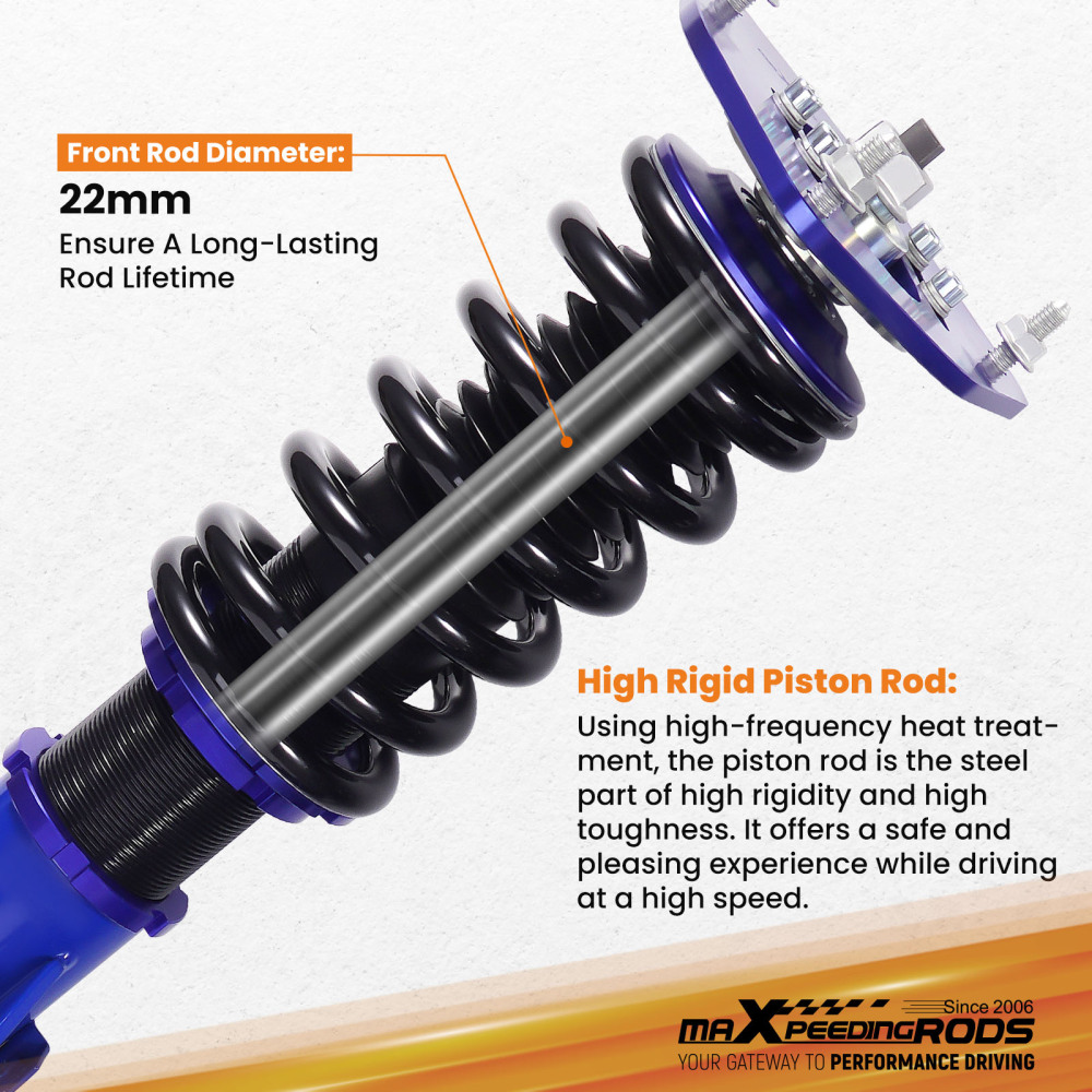 BFO Coilovers Spring Struts compatible for Subaru Impreza WRX 03-07 compatible for Forester SG 03-08