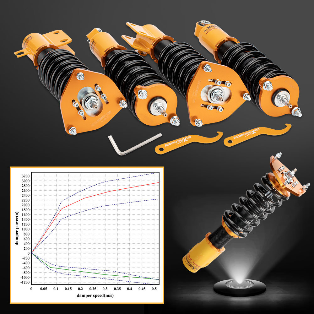 Coilover Suspension Kits Compatible for Subaru Legacy 2000-2004 BE sedan only 24 Ways Adj Damper Shock Struts lowering kit