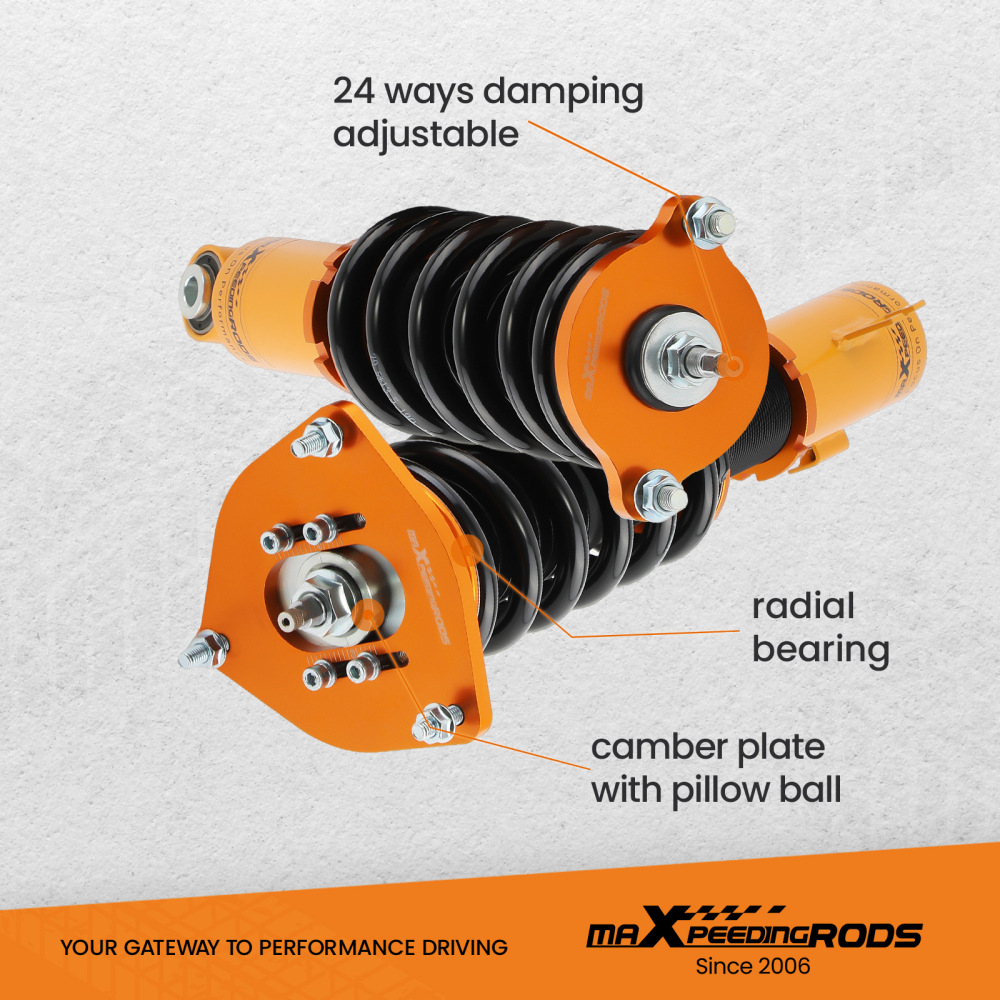 Coilover Suspension Kits Compatible for Subaru Legacy 2000-2004 BE sedan only 24 Ways Adj Damper Shock Struts lowering kit
