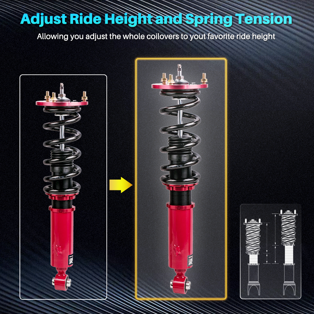 For MK3 87-93 compatible for Supra 24 Way Adj. Damper and Height Shocks Absorber Tuning Coilovers 