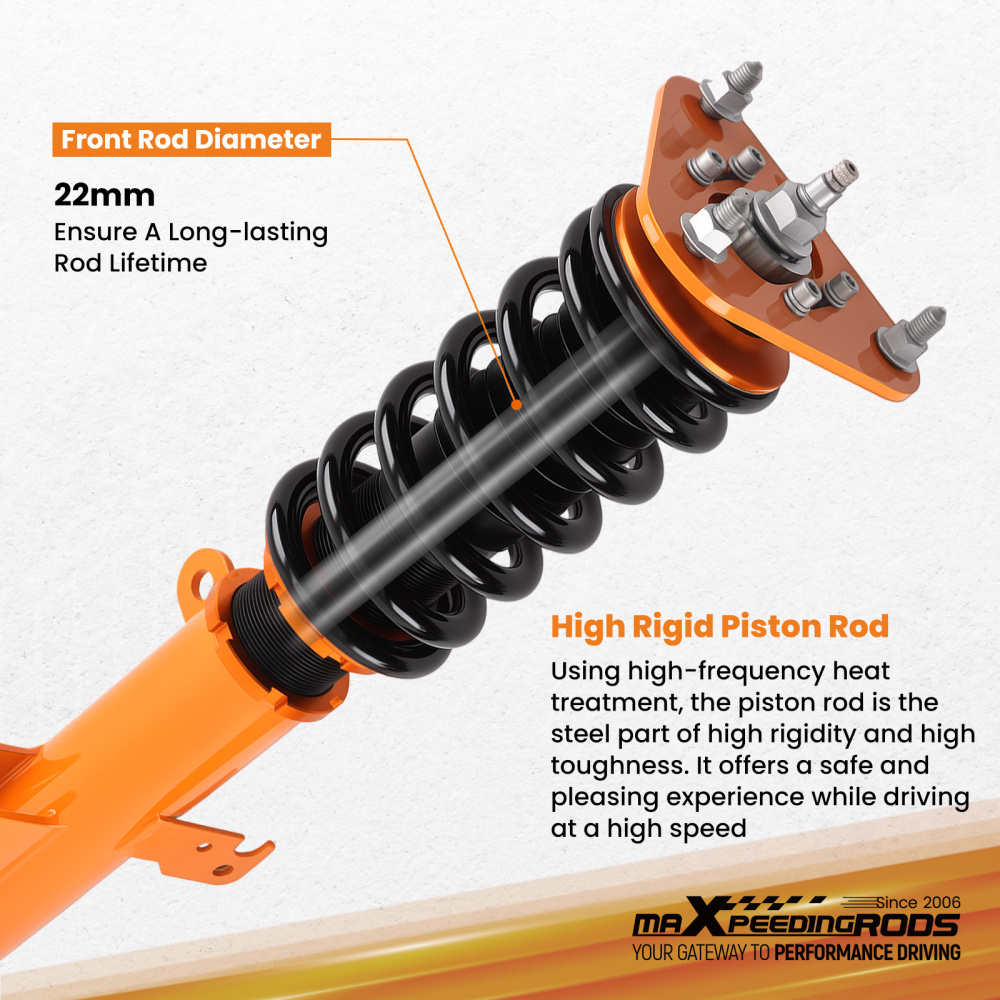 Coilover Adjustable Damper Struts Suspension Springs compatible for Scion tC 2005-2010 4Pcs