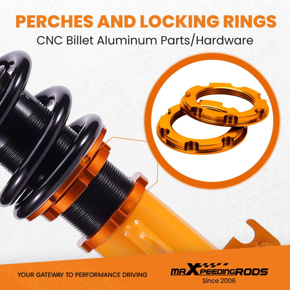 Coilover Adjustable Damper Struts Suspension Springs compatible for Scion tC 2005-2010 4Pcs