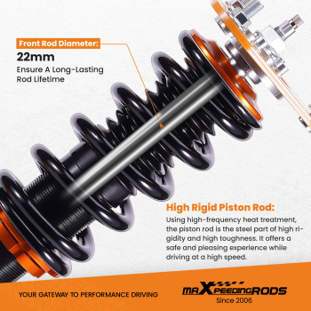 Complete Coilovers Kits Compatible for Scion tC 2005-2010 Adjustable Height Shock Struts lowering kit