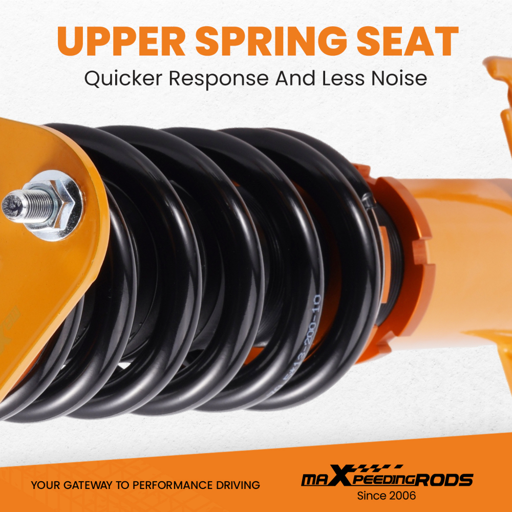 Gold Full Coilover Struts Shock Suspension Kit For 2005-2010 compatible for Scion Tc Adj Height lowering kit