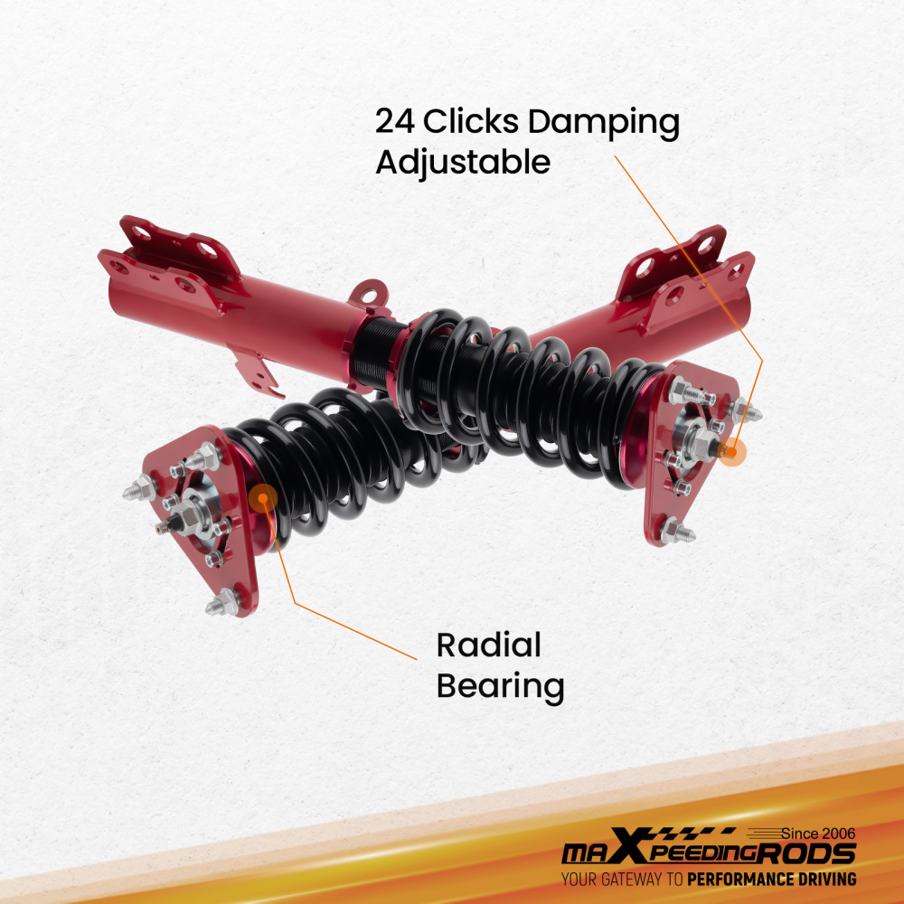 MaXpeedingrods Coilovers 24 Way Damper Struts Shock Kit compatible for Scion TC 2005-2010