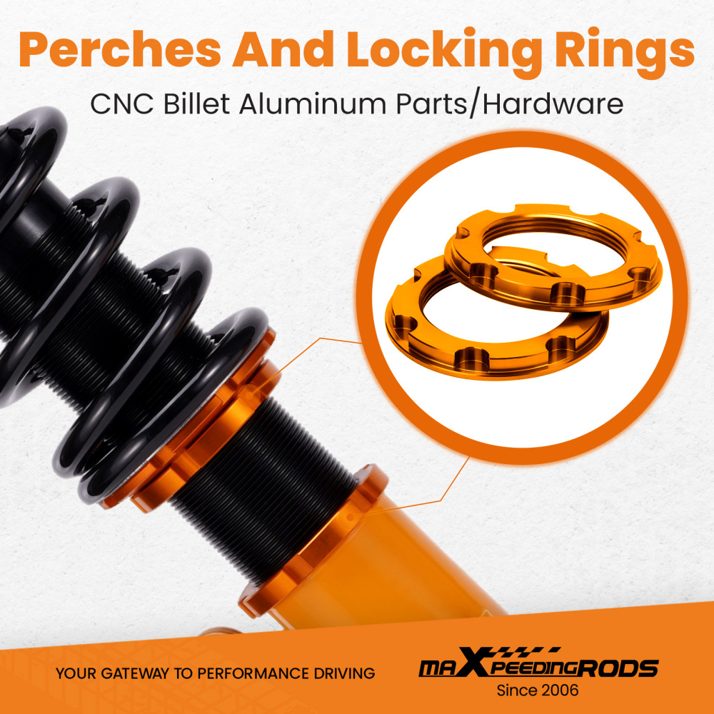 MaXpeedingrods Coilovers Kit compatible for Hyundai Tiburon 2003-2008 Adj. Damper Shocks