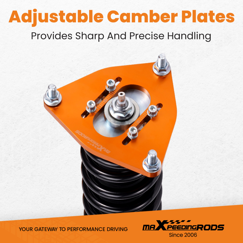 Coilovers Kit compatible for Hyundai Tiburon GS Coupe 2-Door 2005-2008 Adj. Damper Shocks lowering kit