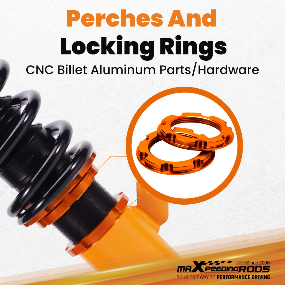 Coilovers Kit compatible for Hyundai Tiburon 2003-2008 24 Ways Adjustable Damper Shocks Lowering Kit